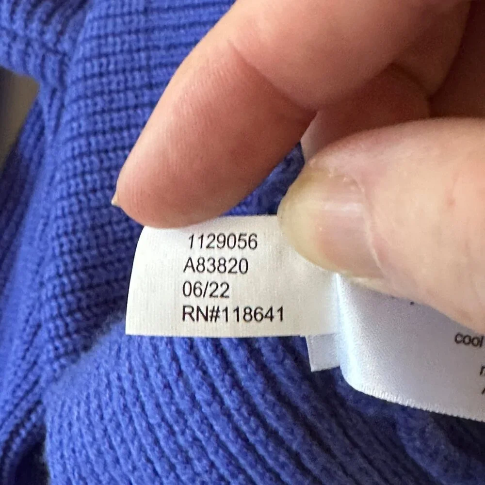 Lane Bryant‎ Sweater Womens 14-16 Blue Ribbed 1/4 Zip Collared Pullover Casual